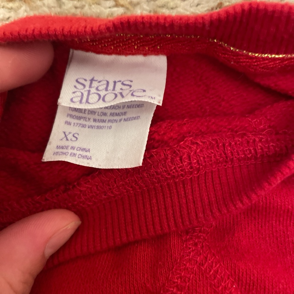 Stars Above Red Knit Sweater